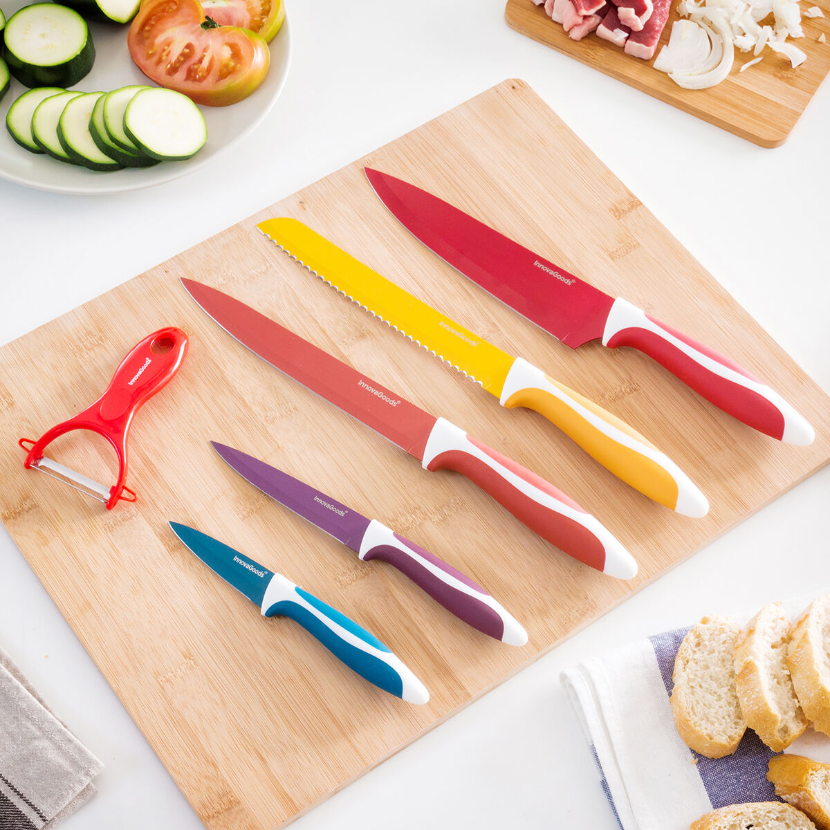 set-of-ceramic-coated-knives-with-peeler-knoolvs-innovagoods-6-pieces_39387-2 keraamiliste nugade komplekt